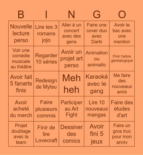 Bingo 2026 Bingo Card