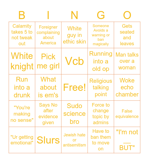 New Year Bingo Card