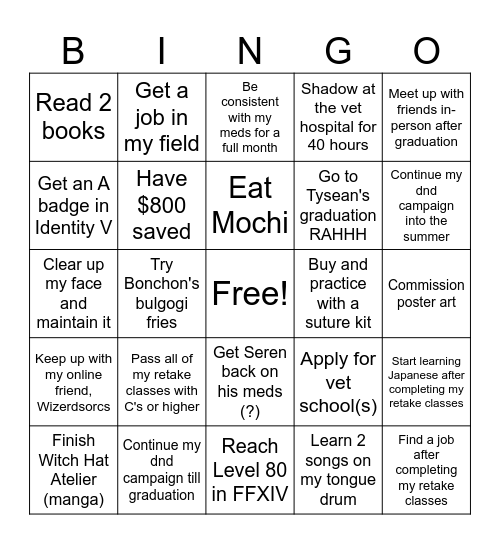 2026 Bingo!! Bingo Card