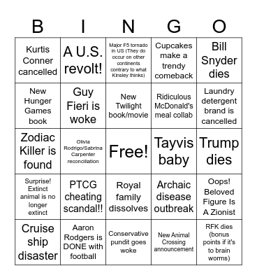 2026 BINGO Card