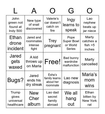 Laogo 2026 Bingo Card