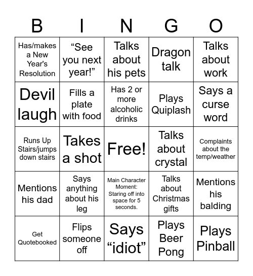 Romeo Bingo Card