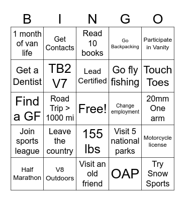 2026 Bingo Card
