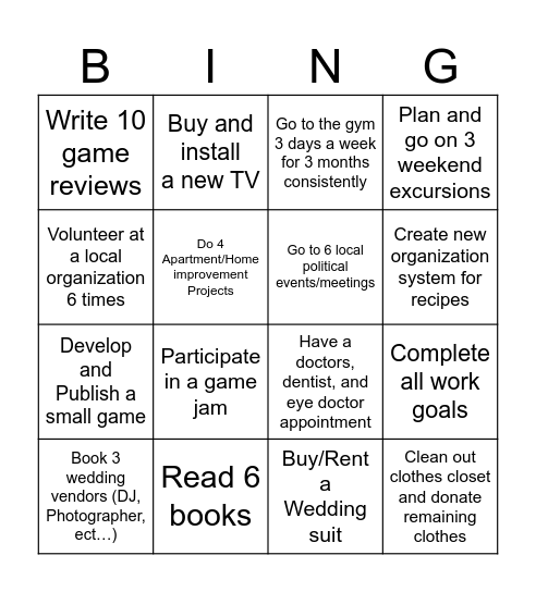 2026 Bing Card Bingo Card