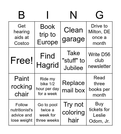 Nana's Bingo Card Bingo Card