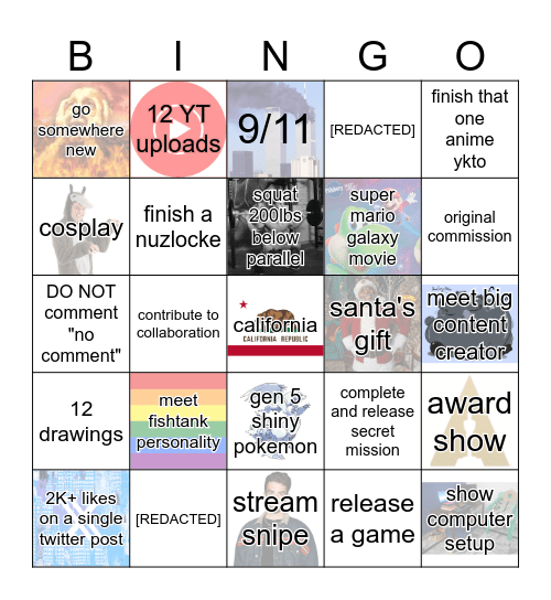 2026 GOALS BINGO Card