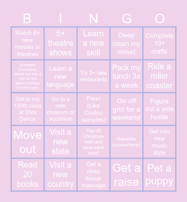 ~ 2026 ~ Bingo Card