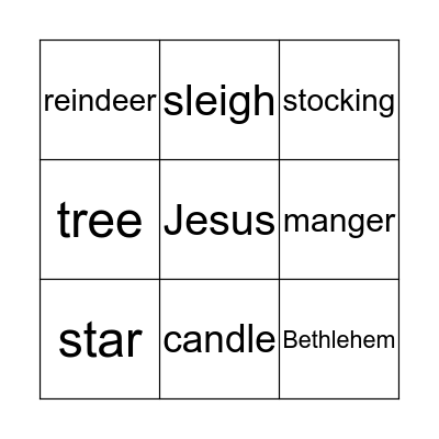 Christmas Bingo Card