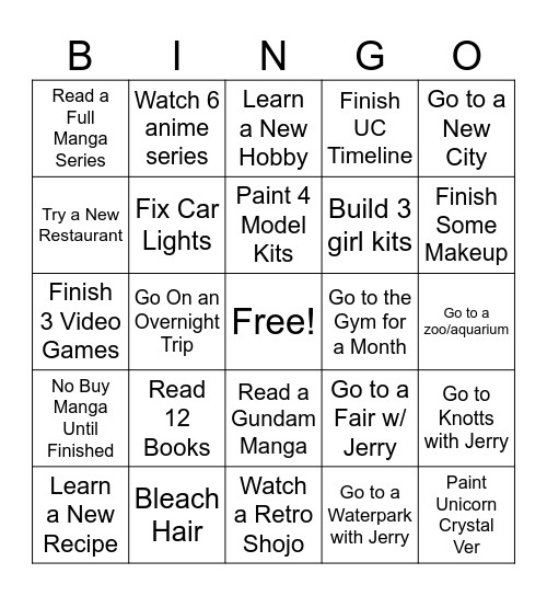2026 Bingo Kayla Bingo Card