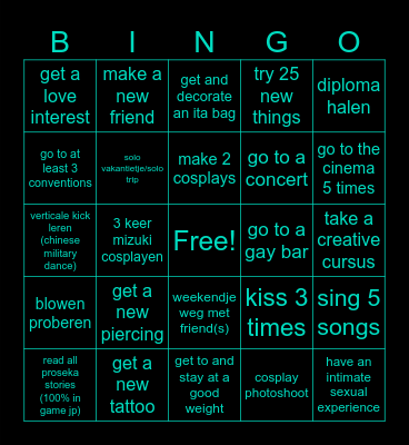 2026 bingo Card