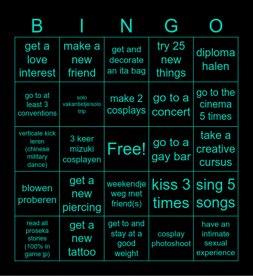 2026 bingo Card