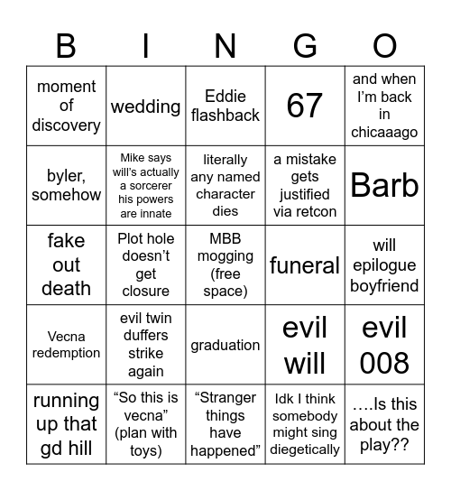 STFinale Bingo Card