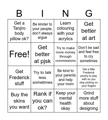 My bingo card Bingo Card