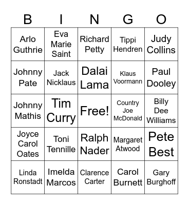 Andrew’s 2026 CDB Bingo Card