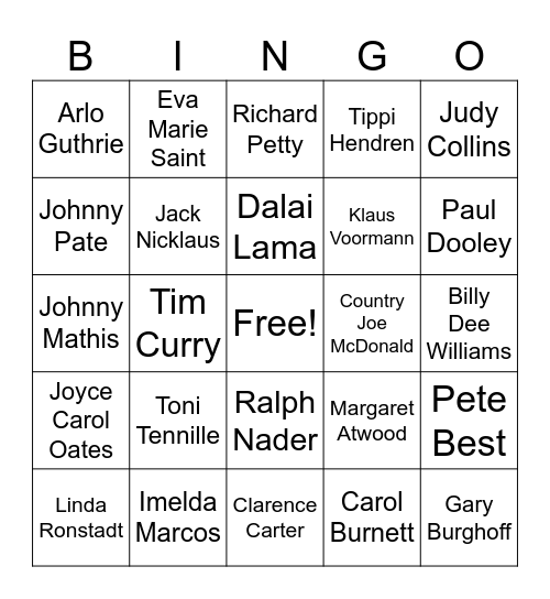 Andrew’s 2026 CDB Bingo Card