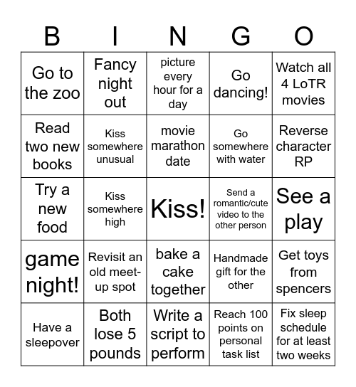Noah + Kiara 2026 Bingo Card