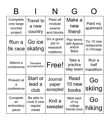 2026 Bingo Card