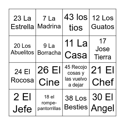 LOTERIA BANUELOS Bingo Card