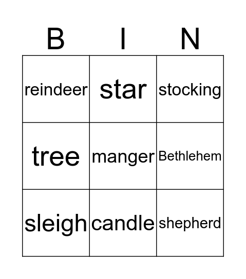 Christmas Bingo Card