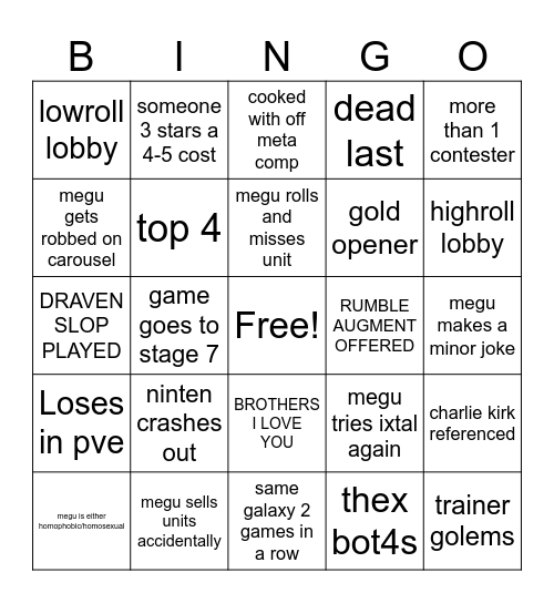 tft slop Bingo Card