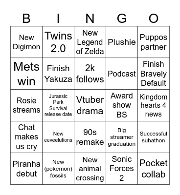 2026 bingo card Bingo Card