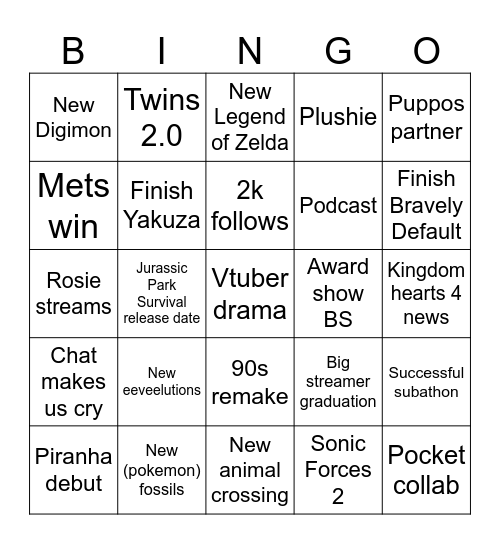 2026 bingo card Bingo Card