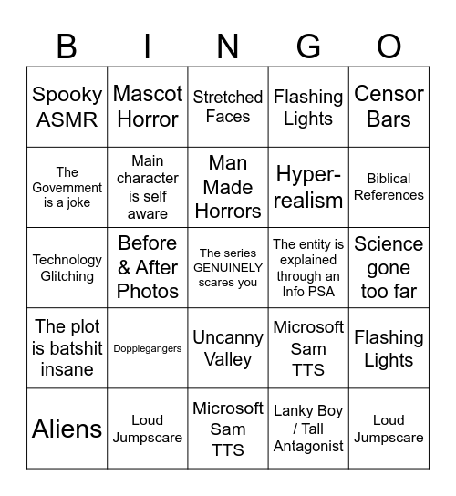 YRSP Bingo Card Bingo Card