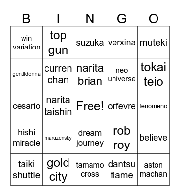 umamusume jp server pulls Bingo Card