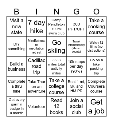 2026 BINGO Card