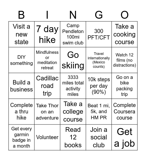 2026 BINGO Card