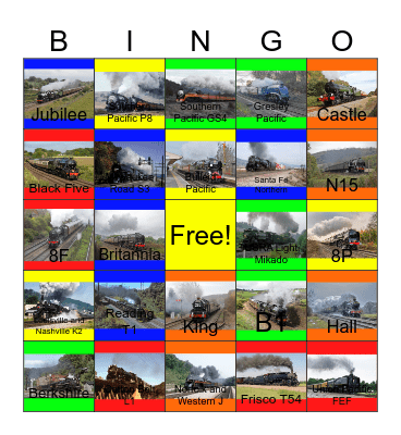 Railroads that I would like to design a Steam Locomotive after John would say "Wave Bye Bye to Lego Island for life" one day Bingo Card