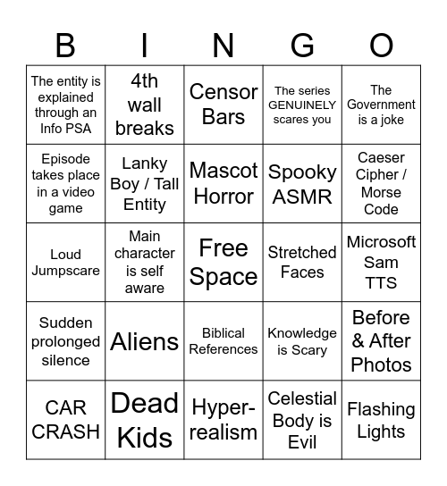 YRSP BINGO Card
