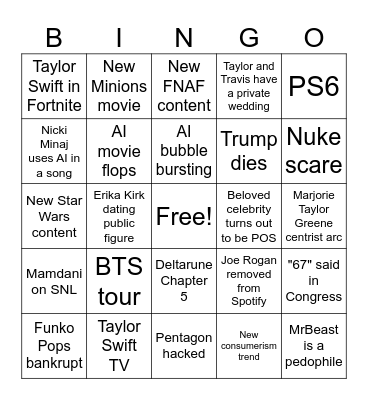 2026 Bingo Card