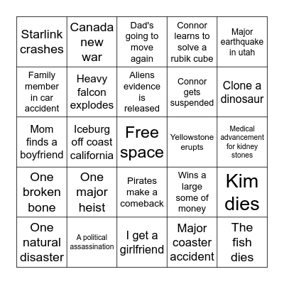 2026 Bingo Card