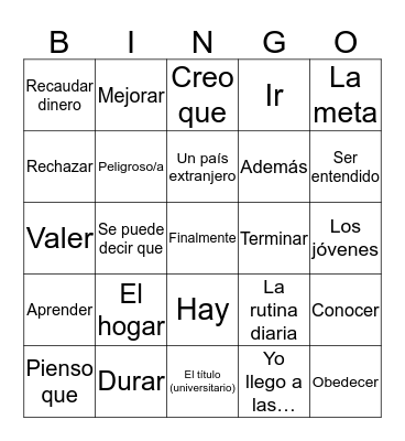 FLACS 1-120 Bingo Card