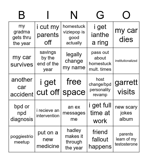 2026 bingo Card