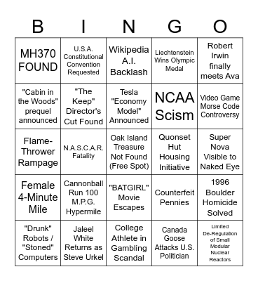 2026 GO BIG BINGO Card