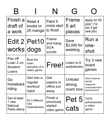 New Year's Bingo 2026 Bingo Card