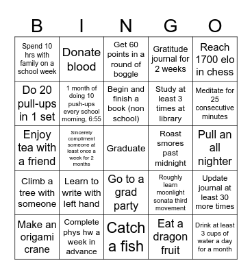 2026 Bingo Card