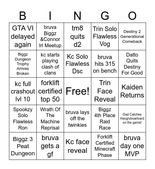 Forklift Certified 2026 Bingo Card