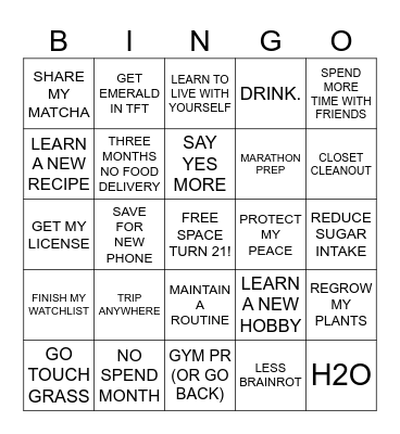 2026 BINGO CARD Bingo Card