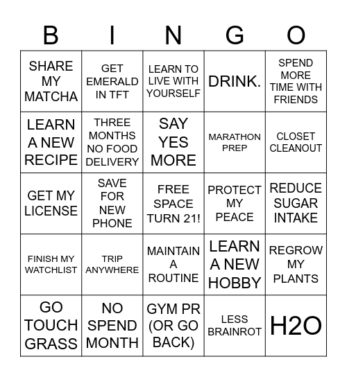 2026 BINGO CARD Bingo Card