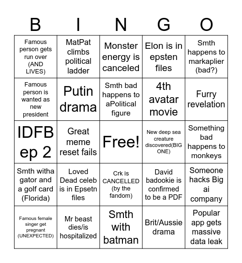 2026 BINGO Card