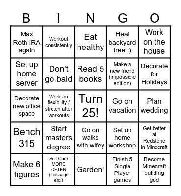 Shaun's Bingo 2026 Bingo Card