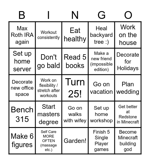 Shaun's Bingo 2026 Bingo Card