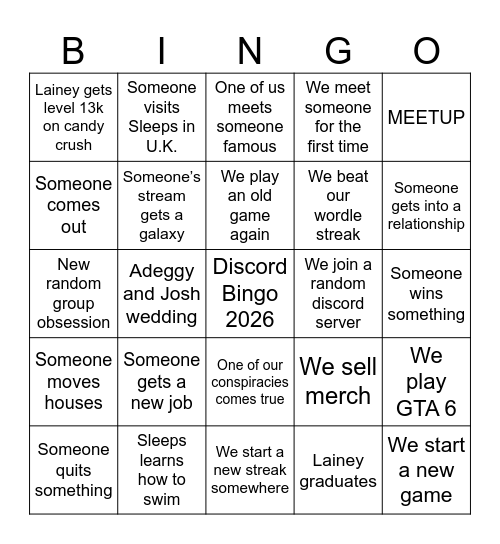 Discord Bingo Card