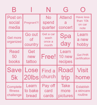 My Bingo!! Bingo Card