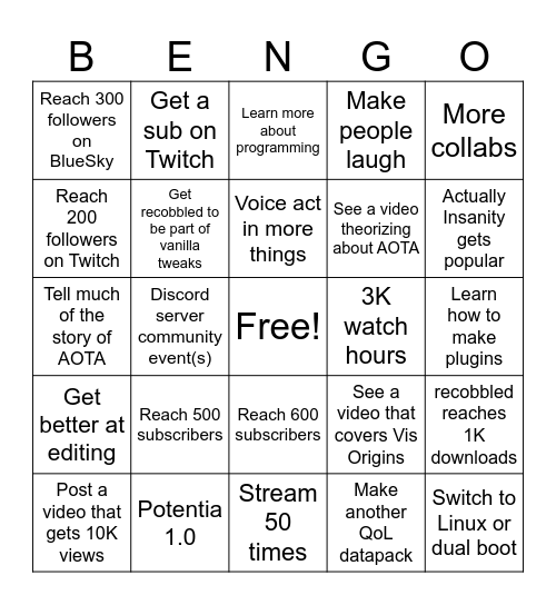 bengo_2026 Bingo Card