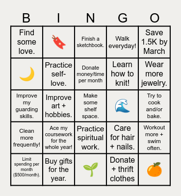 Year of 2026 (Horse) Bingo Card