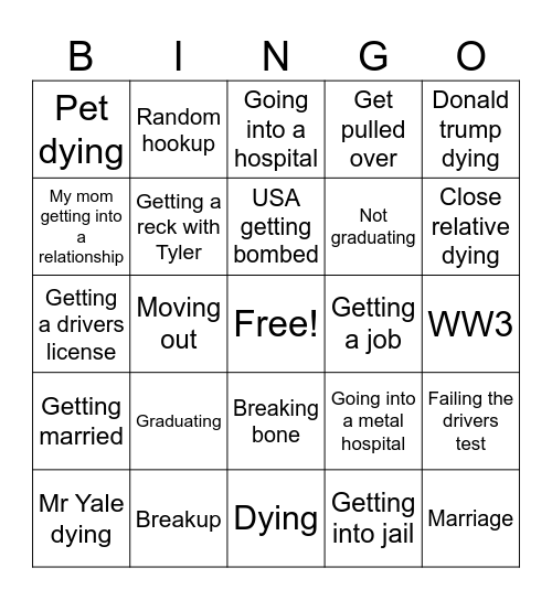 Aydin 2026 Bingo Card